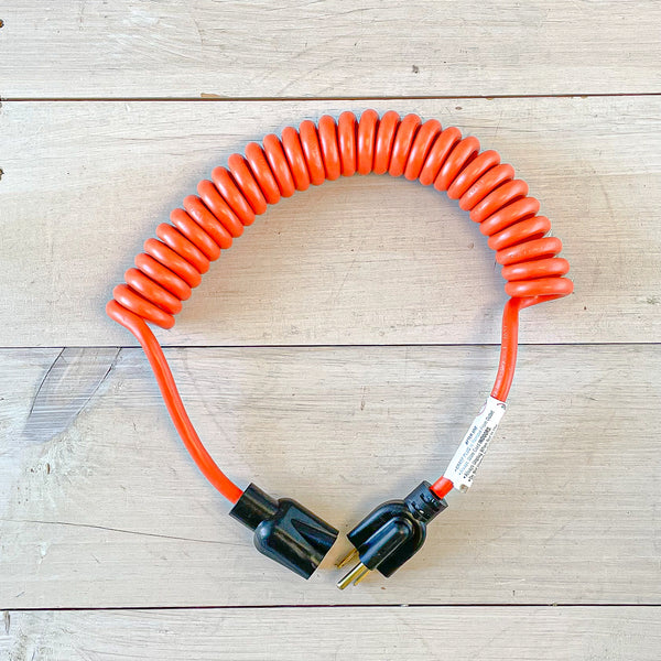 16/3 Coiled Extension Cord - 4' Extended and 1' Retracted - Made in USA