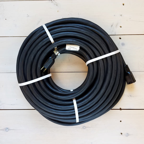 100' 10/3 Black Extension Cord with Single Outlet