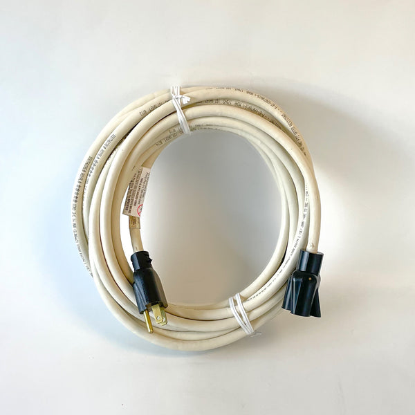 25' 14 Gauge Off-White Rubber SJOOW Extension Cord - Surplus Special - USA MADE
