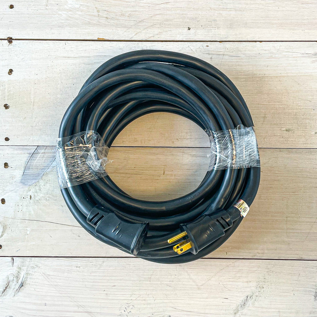 25' 10/3 Black Extension Cord with Black Ends