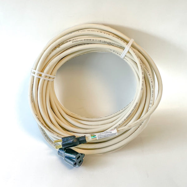 50' 14 Gauge Off-White Rubber SJOOW Extension Cord - Surplus Special - USA MADE