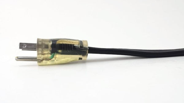 25' 12/3 Black Flat Extension Cord with Lighted End - CD Pro-Power Cords Inc - 1