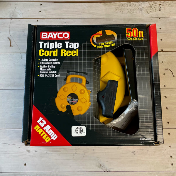 50' Triple Tap Cord Reel